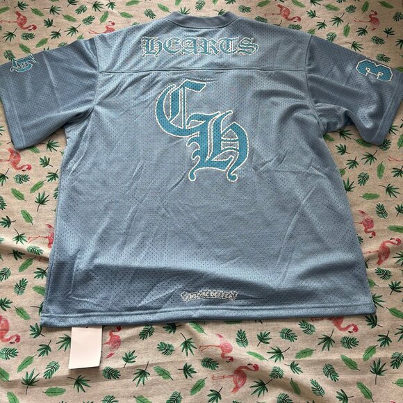 Chrome Hearts Stadium Mesh Short Sleeve Blue Jersey - Picture 5 of 6